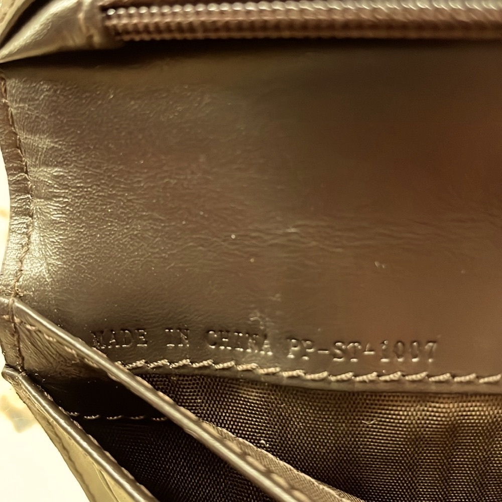 Celine Macadam Canvas & Croc Embossed Leather Wal… - image 4